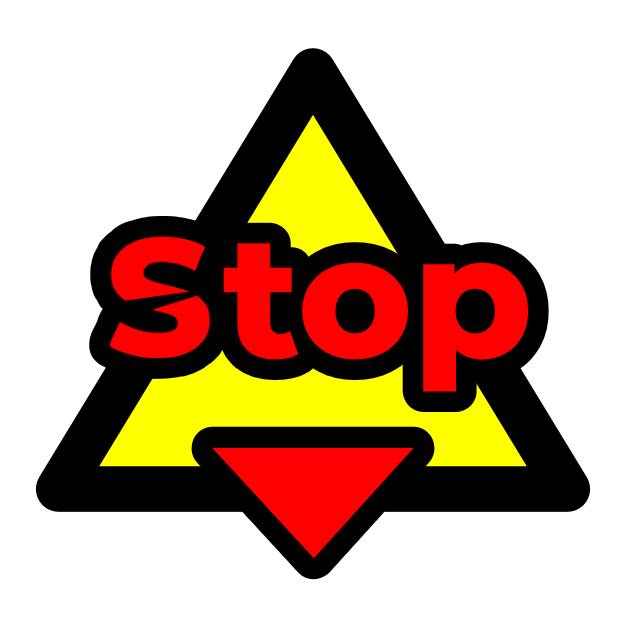 Stop-Aufkleber